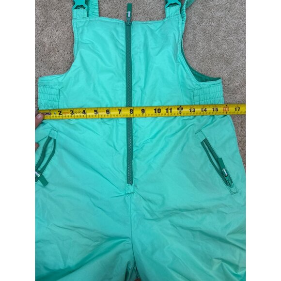 Champion Snow Bib Overalls Youth Size XL Mint Green Zip Pockets Winter Ski - Picture 4 of 11